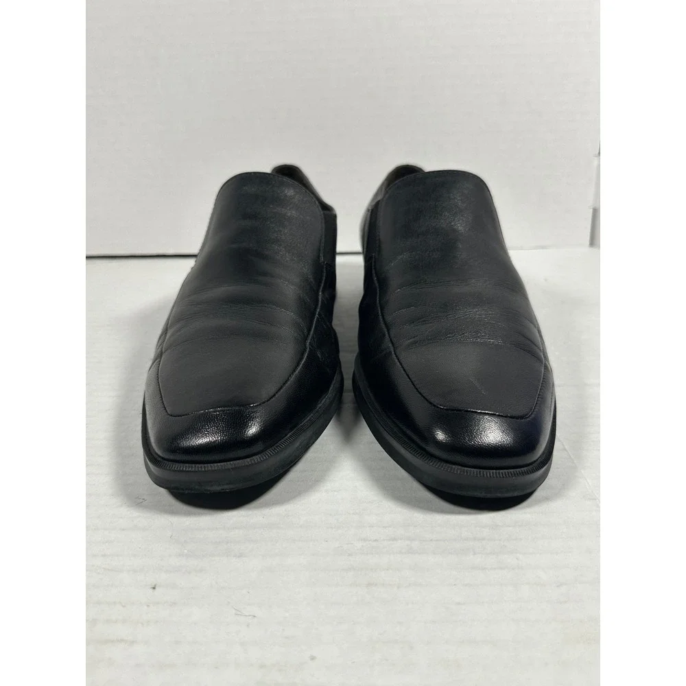 Bruno Magli Pitto Mens 13M Black Leather SlipOn Loafers Dress Shoes MT5402 Italy